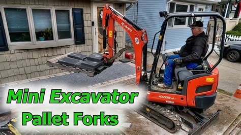 mini excavator hydraulic forks|homemade mini excavator attachments.